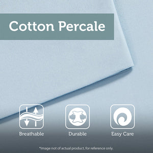 Cotton Jacquard Comforter Set with Reversible Design - Aqua