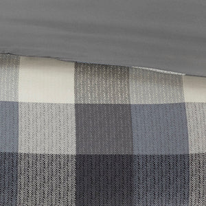 Grey Herringbone Comforter Set with Decorative Pillows - California King