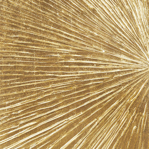 Signature Sunburst Hand-Painted Wall Art Triptych with Gold Foil – Gold