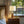 Triangular Table Lamp with Espresso Wood Grain and Linen Shade - Gold & Brown