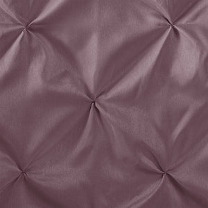 Tufted Semi-Sheer Shower Curtain with Textured Tufting - Soft Plum