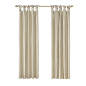 Twist Tab Total Blackout Window Curtain Panel with Thermal Lining - Champagne