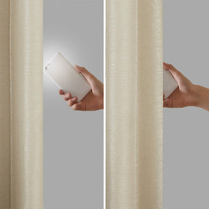 Twist Tab Total Blackout Window Curtain Panel with Thermal Technology - Champagne