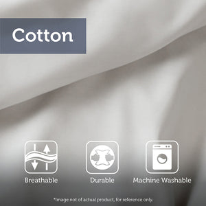 White King Comforter Set with Coastal Embroidery - 100% Cotton