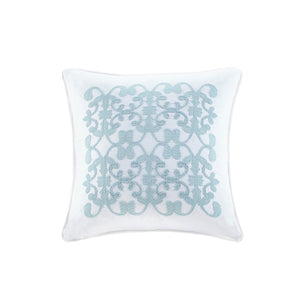 White Microfiber Ruffled Comforter Set with Decorative Pillow – Queen