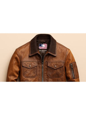 Kai Leather Brown Jacket - Men Leather Jacket Brown