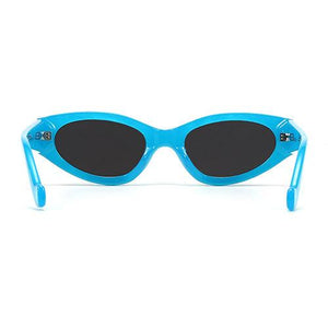 Kat x Money Moves - Blue Cateye Sunglasses - TRAPSKI
