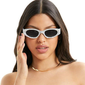 Kat x Money Moves - Silver Cateye Sunglasses - TRAPSKI