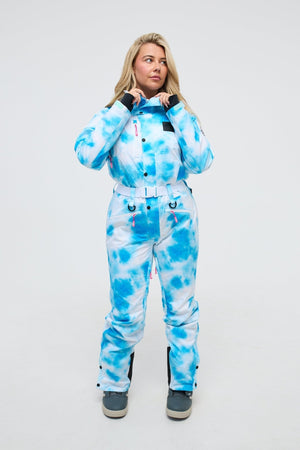 Blue Tie Dye -  Shaped Women's Ski Suit