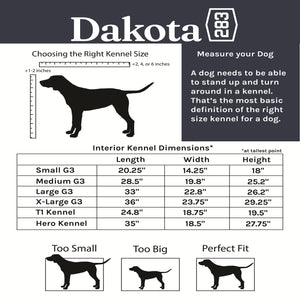 Dakota283 G3 High-Security Polyethylene Framed Door Kennel, Large, Dark Granite