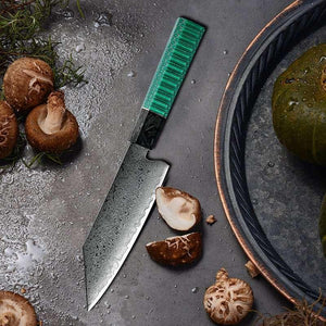 Kerei VG10 Damascus Chef Knife Bunka Knife Carbon Fiber & Aluminum Composite - TRAPSKI