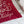 Red Velvet Holiday Pillow with Gold Embroidery - Red