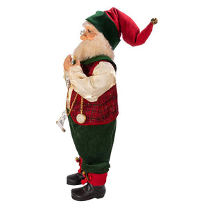 Kurt Adler 36 In Kringles Elf Figurine for Fans and Collectors, Red and Green