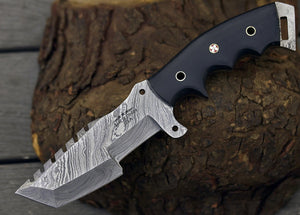 Knightmaker Damascus Steel Tracker Knife - TRAPSKI