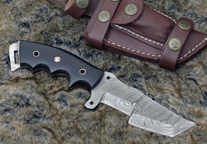 Knightmaker Damascus Steel Tracker Knife - TRAPSKI