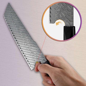 Kotetsu VG10 Chef Knife Damascus Nakiri Knife with Exotic Olive Wood Handle - TRAPSKI