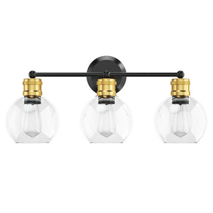 Modern 3-light Bubbled Glass Vanity Light