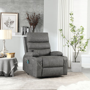 Large Electric Power Lift Recliner Chair with Massage and Heat - Faux Leather