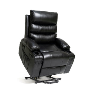 Large Electric Power Lift Recliner Chair with Massage and Heat - Faux Leather