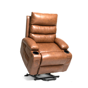 Large Electric Power Lift Recliner Chair with Massage and Heat - Faux Leather