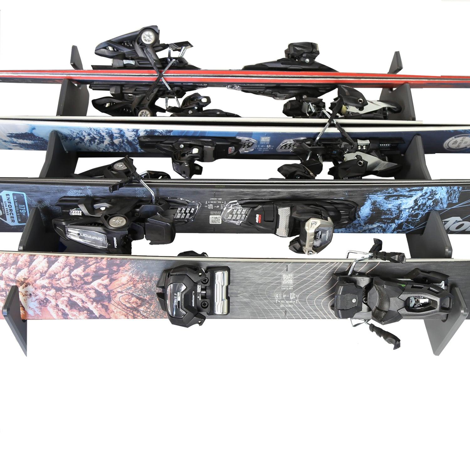 TRAPSKI LowPro 4 L Ski and Snowboard Rack Insert for Rooftop Cargo Box | High Quality Marine Grade HDPE Plastic | Premium Strap Included | 3 Year Warranty | Made in the USA | Veteran Owned Business - TRAPSKI, LLC