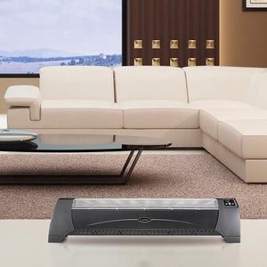 Lasko 40 Inch Long Electric 1500 Watt Silent Room Floor Space Heater, Black - TRAPSKI