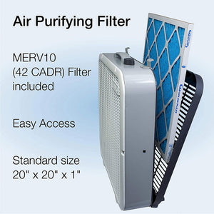 Lasko Air Flex Portable Home Office 3 Speed Air Purifier Box Fan, White (2 Pack)