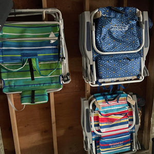 Lawn Chair Organizer – Shed Storage Rack for Yard Chairs