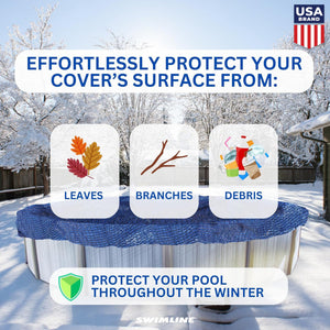 Swimline Hydrotools Leaf Net Winter Pool Cover for 18 Ft Above Ground Pools