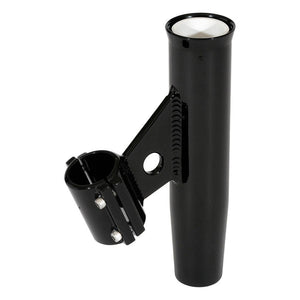 Lee's Clamp-On Rod Holder - Black Aluminum - Vertical Mount - Fits 1.315 O.D. Pipe - TRAPSKI