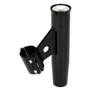 Lee's Clamp-On Rod Holder - Black Aluminum - Vertical Mount - Fits 2.375" O.D. Pipe - TRAPSKI