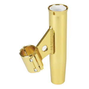 Lee's Clamp-On Rod Holder - Gold Aluminum - Vertical Mount - Fits 1.900" O.D. Pipe - TRAPSKI
