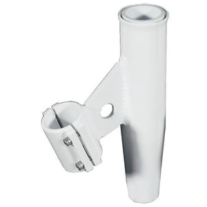 Lee's Clamp-On Rod Holder - White Aluminum - Vertical Mount - Fits 1.900" O.D. Pipe - TRAPSKI