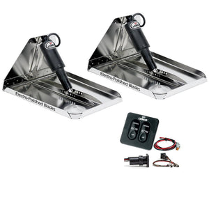 Lenco 16" x 12" Heavy Duty Performance Trim Tab Kit w/Standard Tactile Switch Kit 12V - TRAPSKI