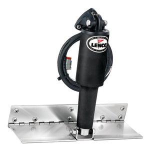 Lenco 4" x 12" Limited Space Trim Tab Kit w/o Switch Kit 12V - Electro-Polished - Short Actuator - TRAPSKI