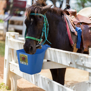 Little Giant 12 qt. Mountable Livestock & Pet Hook Bucket Feeder, Berry Blue - TRAPSKI