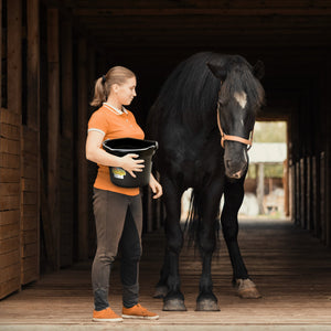 Little Giant Heavy Duty 22 Quart Flat Back Plastic Bucket w/ Metal Handle, Black