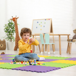 BalanceFrom 9 Color Thick Interlocking Puzzle Foam Exercise Play Mats, 36 Sq Ft