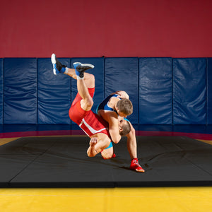 BalanceFrom 4' x 6' x 2" All Purpose Folding Fitness Gymnastics Gym Mat, Black