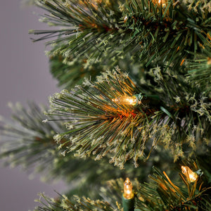 Home Heritage Stanley 5' Pine Artificial Christmas Tree, PreLit 150 White Lights