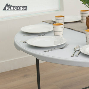 Peakform Round Folding Banquet Table for Indoor or Outdoor Use, 60 Inch, White