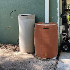 Good Ideas Rain Wizard Storage Collection Rain Barrel 50-Gallon, Terra Cotta
