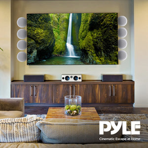Pyle PDIC1661RD 6.5 Inch 200 Watt In Ceiling Wall 2 Way Speaker System (4 Pairs)