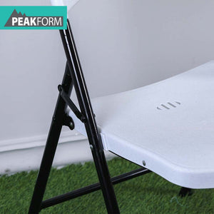Peakform Plastic Folding Chair, Indoor Outdoor Seating, 4 Pack, White