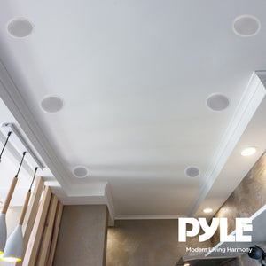 Pyle PDIC1661RD 6.5" 200 Watt In Ceiling/Wall 2 Way Speaker System Pair (3 Pk)