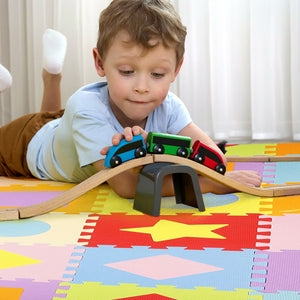 BalanceFrom Kid’s Puzzle Play Mat, EVA Foam Interlocking Floor Tiles for Baby Play Area, Toddler Playroom, and Home Gym Flooring