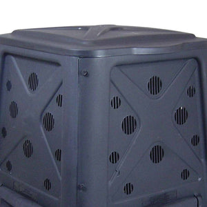 Redmon 65 Gallon Capacity Compost Bin with Lift Off Lid and 4 Door Access, Black
