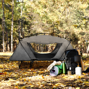 Kamp-Rite Oversized Quick Setup 1 Person Cot, Lounge Chair, & Tent w/Domed Top
