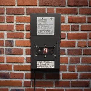 Fusion 300 Watts Low Voltage Stake Light Transformer with Built-In Timer, Black