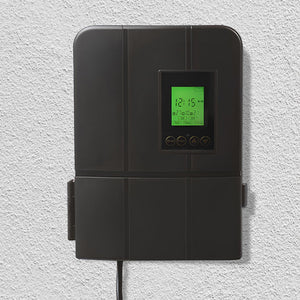 Fusion 120 Watts Low Voltage Stake Light Transformer with Built-In Timer, Black